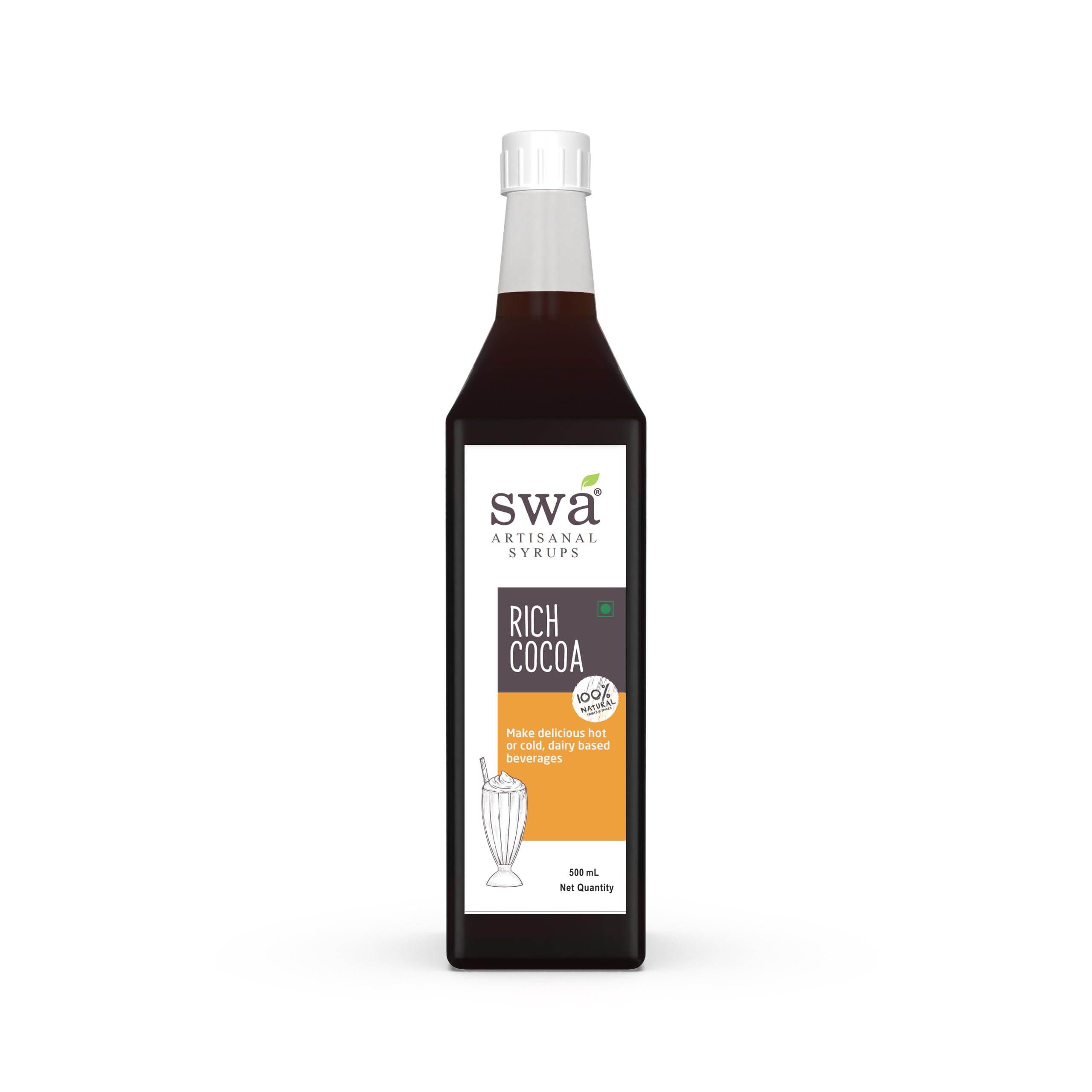 Swa Artisanal Ready To Mix Natural Syrup for Shakes, Cold Coffee, Mocha, Hot Chocolate (Rich Cocoa)-image-29