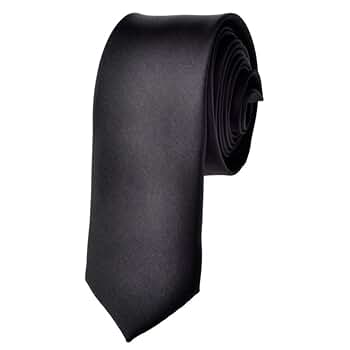 【13MONTH】Classic Slim Necktie (BLACK) Xinnun 5 Pieces Mens Zipper Ties Pre Tied Adjustable