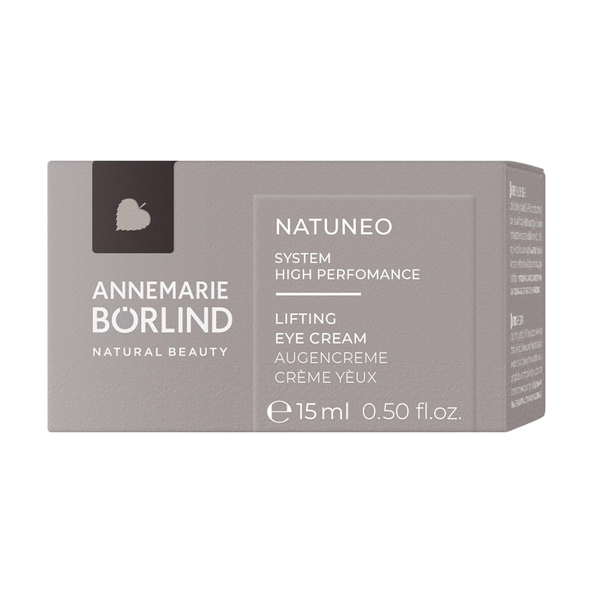ANNEMARIE BÖRLIND NATUNEO Lifting Eye Cream 15ml Für Reife Haut | Anti-Aging Augencreme, Glättende Augenpflege, Verlangsamt Hautalterung, Strafft Augenlider, Mit Persischem Seidenbaum