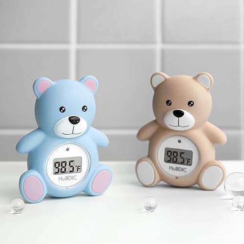 Miniatura 7 de HubiBaby - Termómetro de baño para bebés y temperatura digital de la habitación, productos de seguridad para el baño 2 en 1 con advertencia de