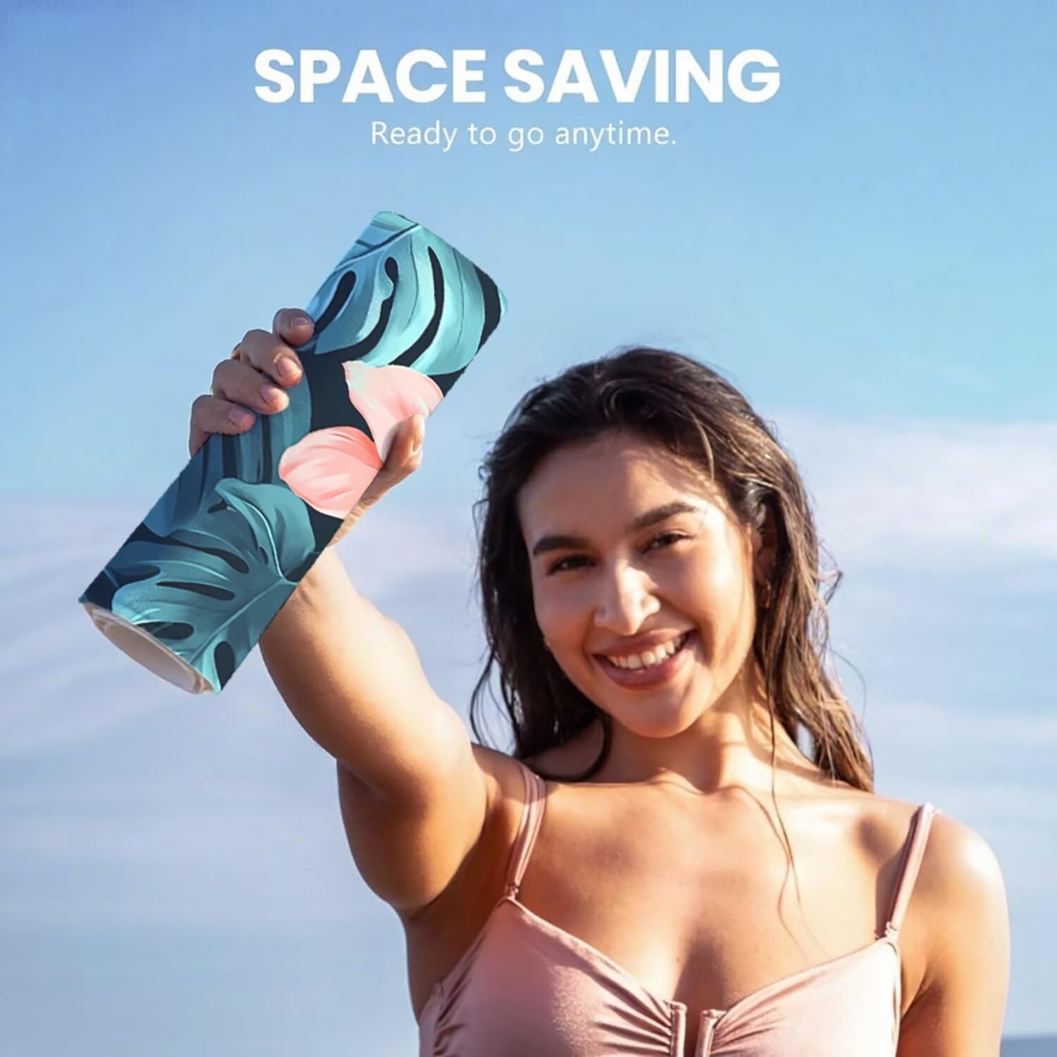 Toalla Playa Grande 160x220 Toalla Playa Microfibra, Ligera Secado Rápido, Sin Arena Portátil Toallas para Viajes, Hombre, Mujer Toallas, para Natación, Camping, Gimnasio (Planta Leopardo) p-495
