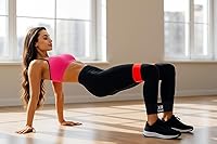 Vista 4 de MeeRoh Juego de mini bandas de resistencia (5 niveles) – Bandas de ejercicio TPE antideslizantes sin látex – Bandas de glúteos resistentes