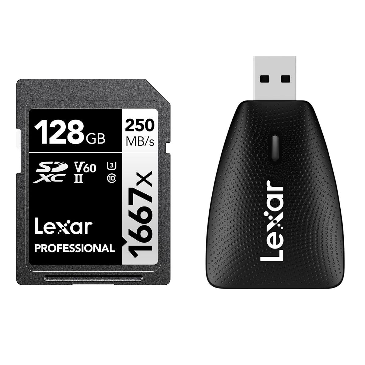 Lexar Silver Series Professional 1667x 128GB UHS-II SDXC Memory Card, Bundle with Multi- 2-in-1 USB 3. Reader-image-15