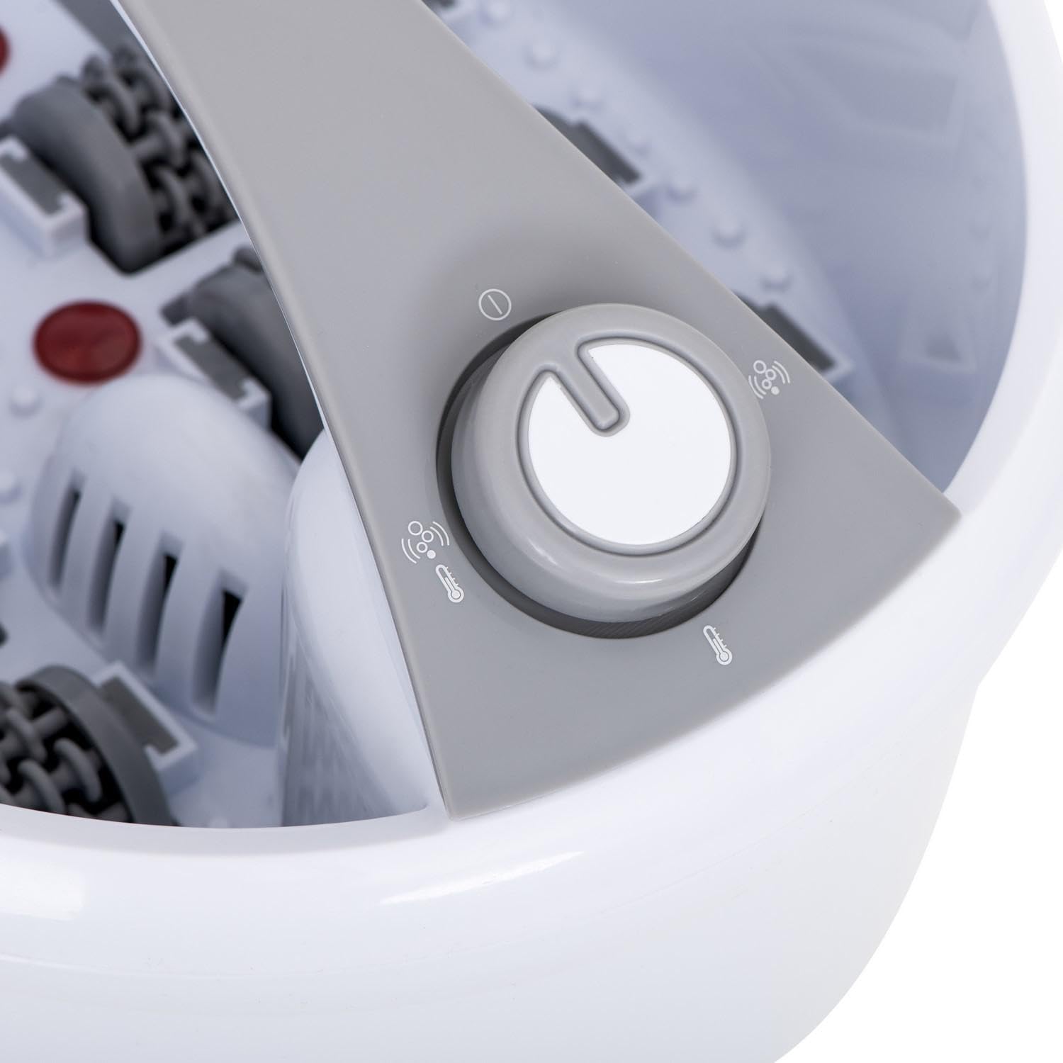 Adler AD 2177 - Massaggiatore per piedi, 450 W, con funzione riscaldante, vasca da bagno con massaggio vibrante, massaggiatore per piedi, poggiapiedi con rotelle massaggianti