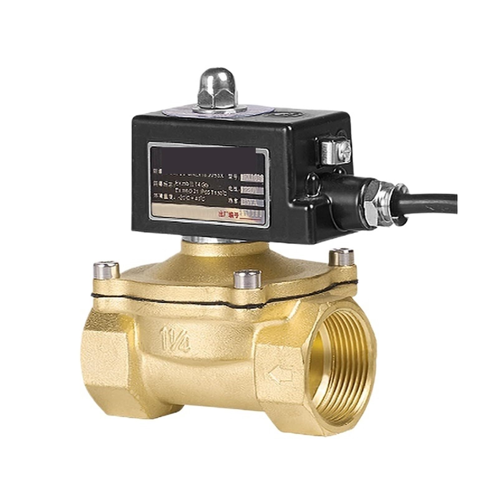 Uyqukggpsn 1-1/4 " Normally Closed Brass Explosion Solenoid Valve Dn32 Solenoid Valves