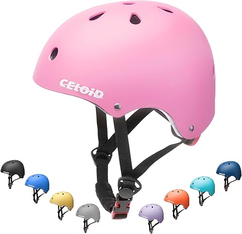 Miniatura 18 de Casco de bicicleta para niños, cascos de patineta para niños de 2 a 3 a 5 a 8 a 14 años, ajustable, multideporte, bicicleta, patinaje, fútbol, Negro