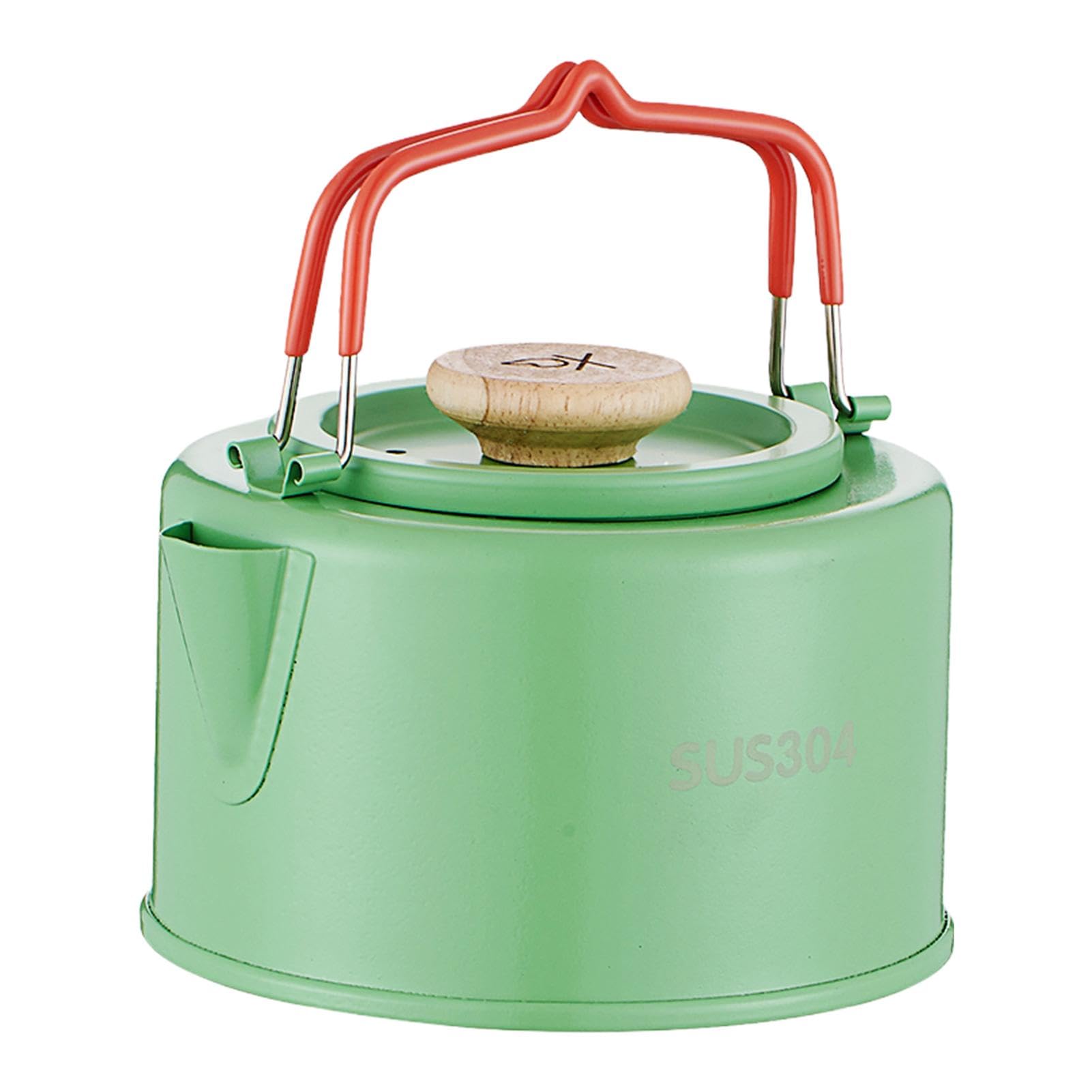 Camping Kettles Boiling Water, Portable Camping Teapot, 1100 ml Camping Kettle, Hot Water Kettle, Camping Water Boiler, Tea Kettle for Camping, Coffee Kettle for Outdoors, Lightweight Camping Kettle