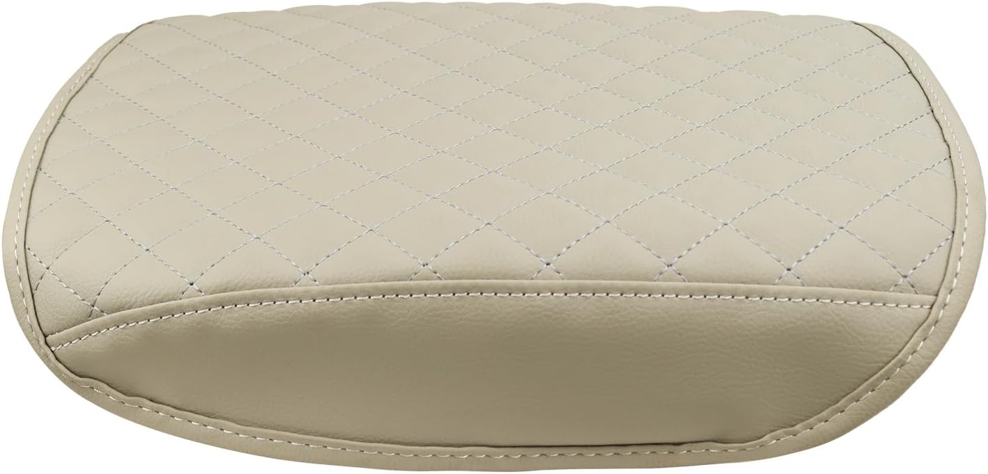 Center Console Cover for 2009-2015 Pilot, Comfortable Armrest Cover Protector Customized Car Accessories, Well-Make PVC Leather Armrest lid Cover for 2009-2015 Pilot (Beige)