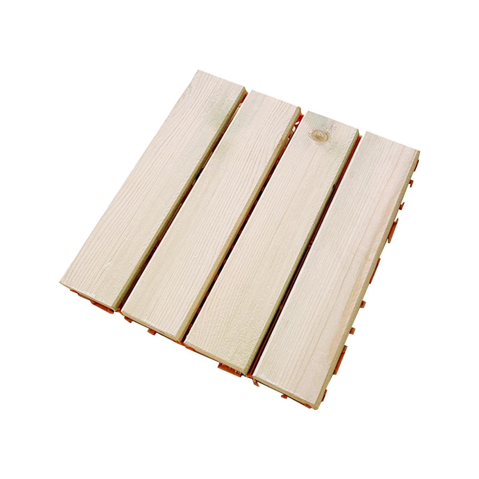 MYADDICTION Outdoors Balcony Flooring Wooden 29x29cm Interlocking Deck Tiles for Bedroom-image-44