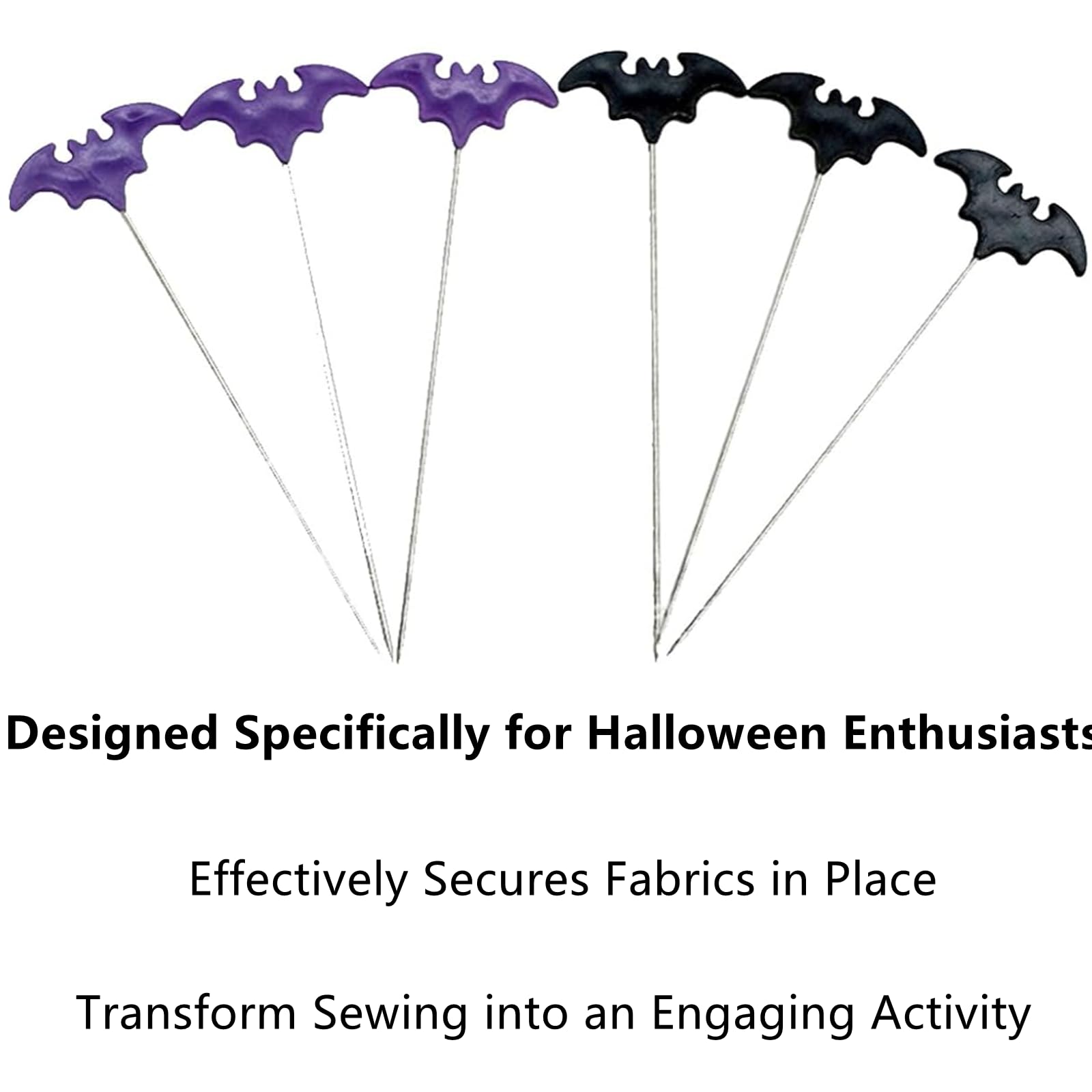 Suministros de costura, 50/100 alfileres de costura bordados, accesorios de Halloween, murciélago, aguja de coser, herramientas de costura, decoración, organizadores de manualidades y almacenamiento,