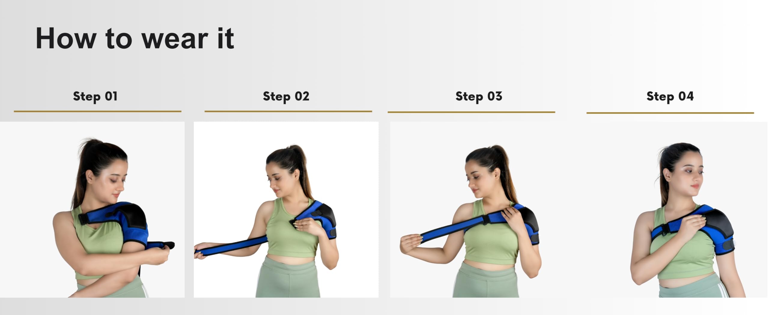 Wonder Care Rotator Cuff Brace with Hot Cold Pack Pocket for Shoulder Pain Relief Neoprene Shoulder Support Brace for Men and Women for Dislocated, Frozen (Universal : 26"-36") - Image 3 thumbnail