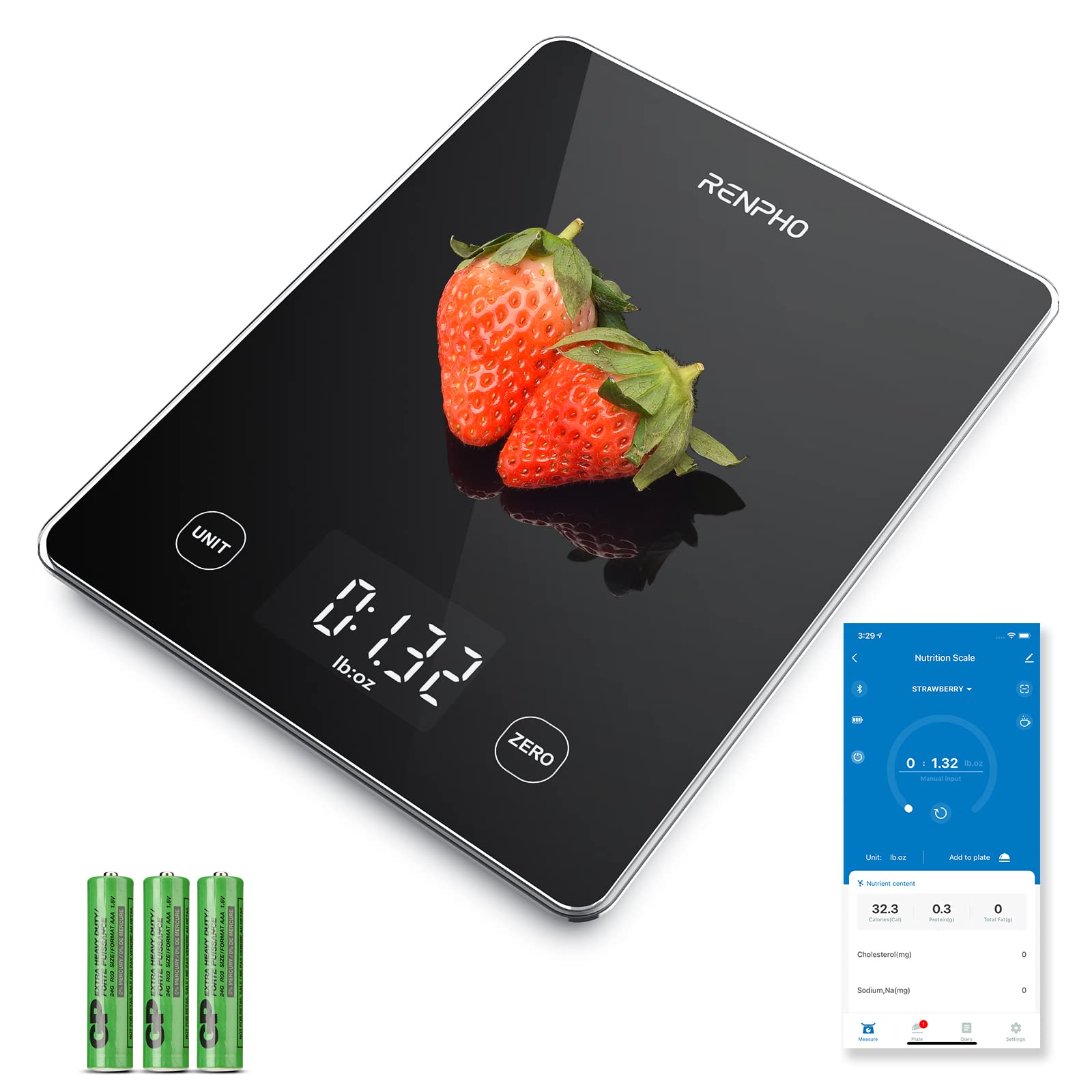 Buy RENPHO Digital Scales Kitchen with Tare Function, Electronic Food