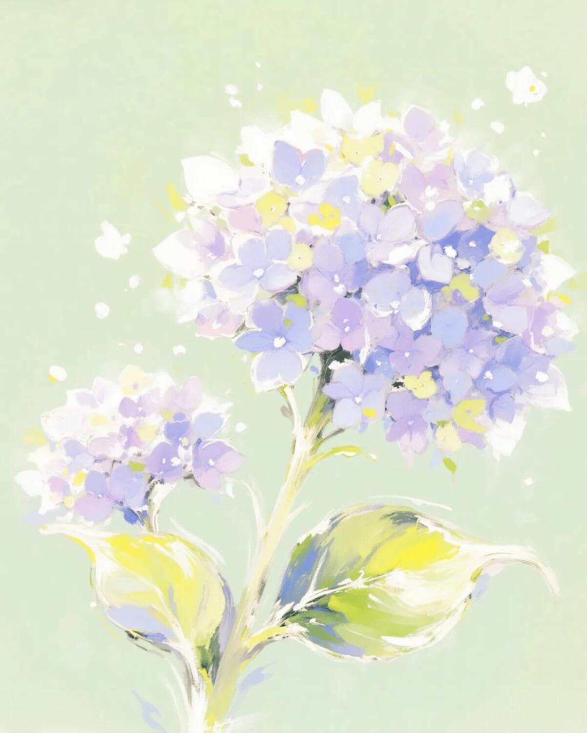 Rqwybcaxn Seed Bead Embroidery Kits Watercolor Hydrangea 40x50cm