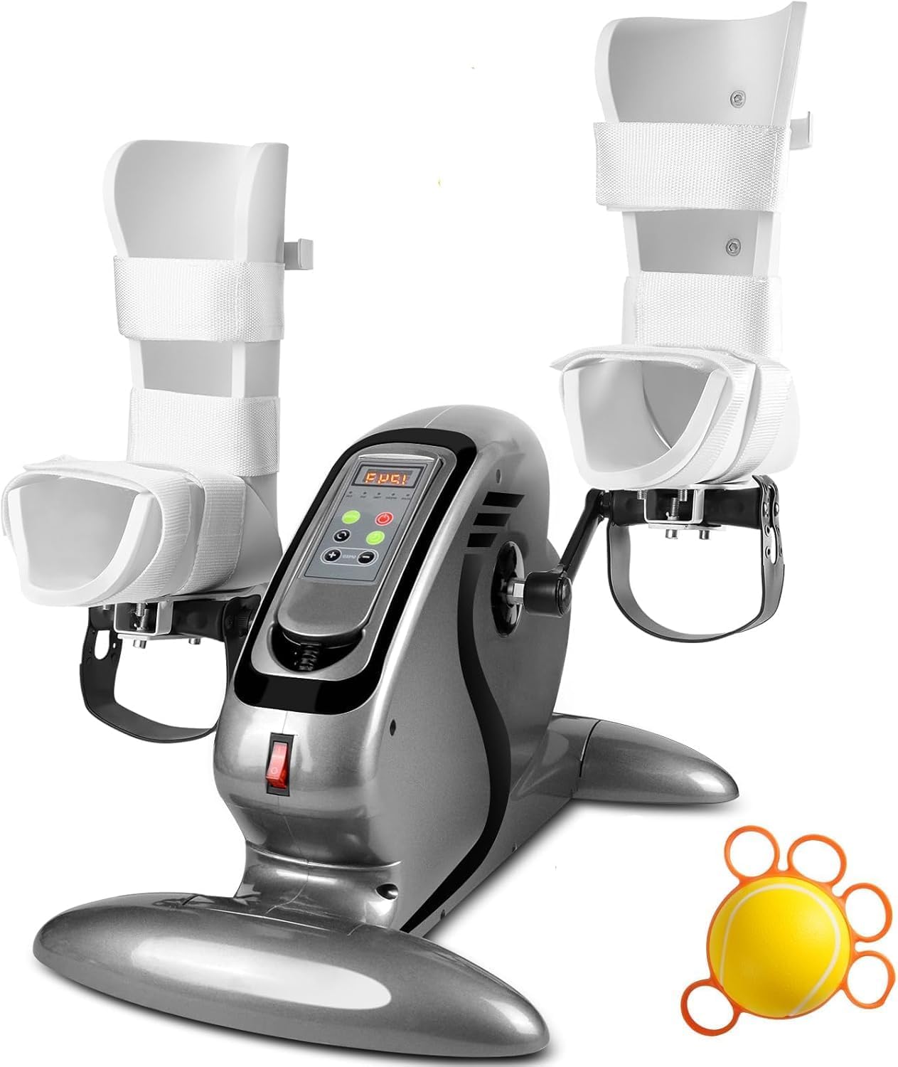 Electric Pedal Exercise Bike with Leg Support, Electric Pedal Exercise Bike Physical Therapy Exercise Pedal Exerciser Assist Leg, Knee, Foot, Arm Recovery Equipment for Home, Office Elderly