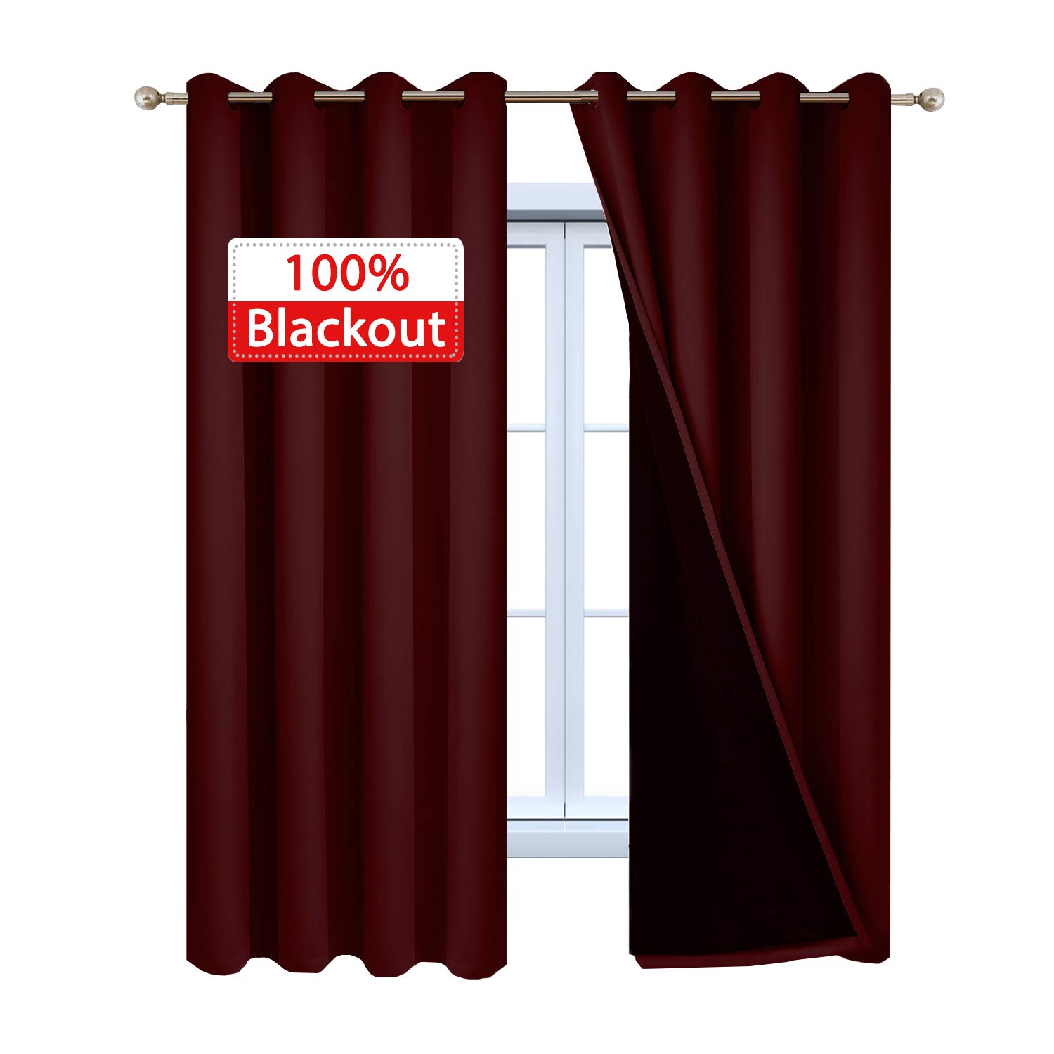 Lined Red Curtains Curtains & Drapes