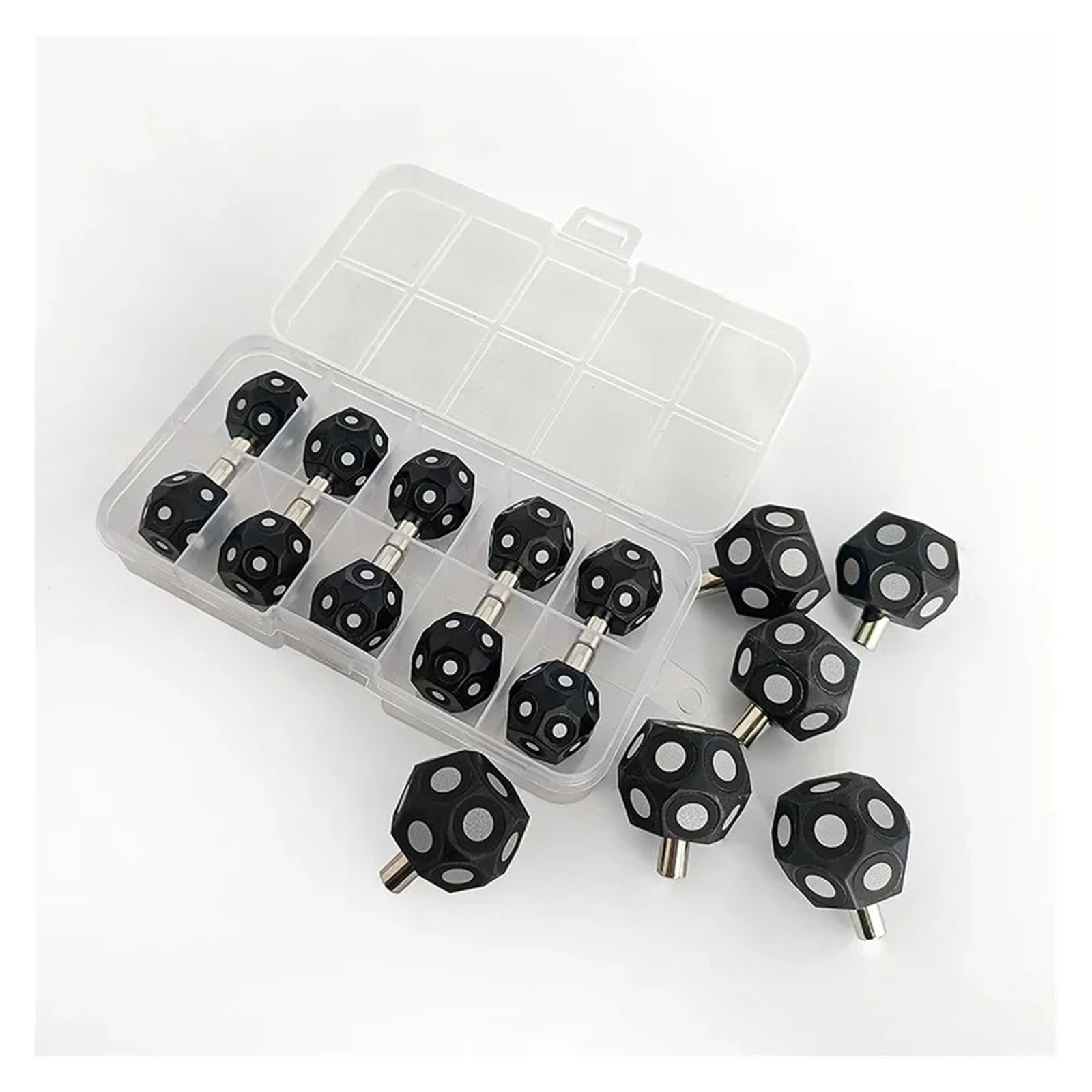 Marcatore for scansione 3D da 10 pezzi Forme multi-faccia Scanner 3D Tracciamento ad alta riflettenza Marcatura punti target Prevenire la perdita | 3x6mm 10pcs