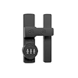 ETEKJOY Flip Latch Lock with Combination 90/180 Degree Sliding/Swinging Door Lock Latch Bolt for Gate Barn Garage Shed Window Cabinet 3-Digit Password Keyless (180 Degree, Black)