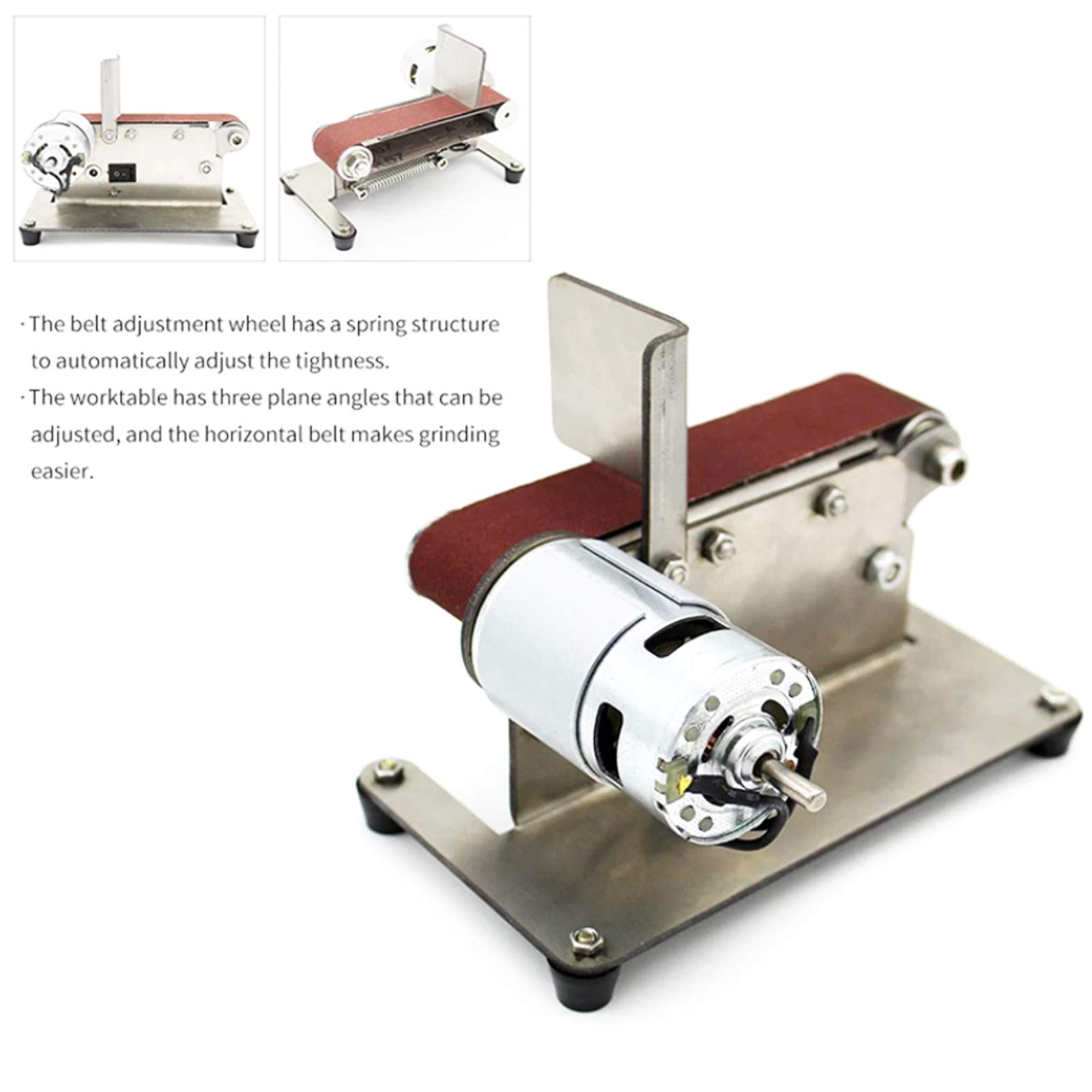 Mini levigatrice per la lavorazione del legno, motore potente, regolazione a 7 velocità, lucidatrice a basso rumore per progetti domestici, strumenti efficienti per la finitura del legno