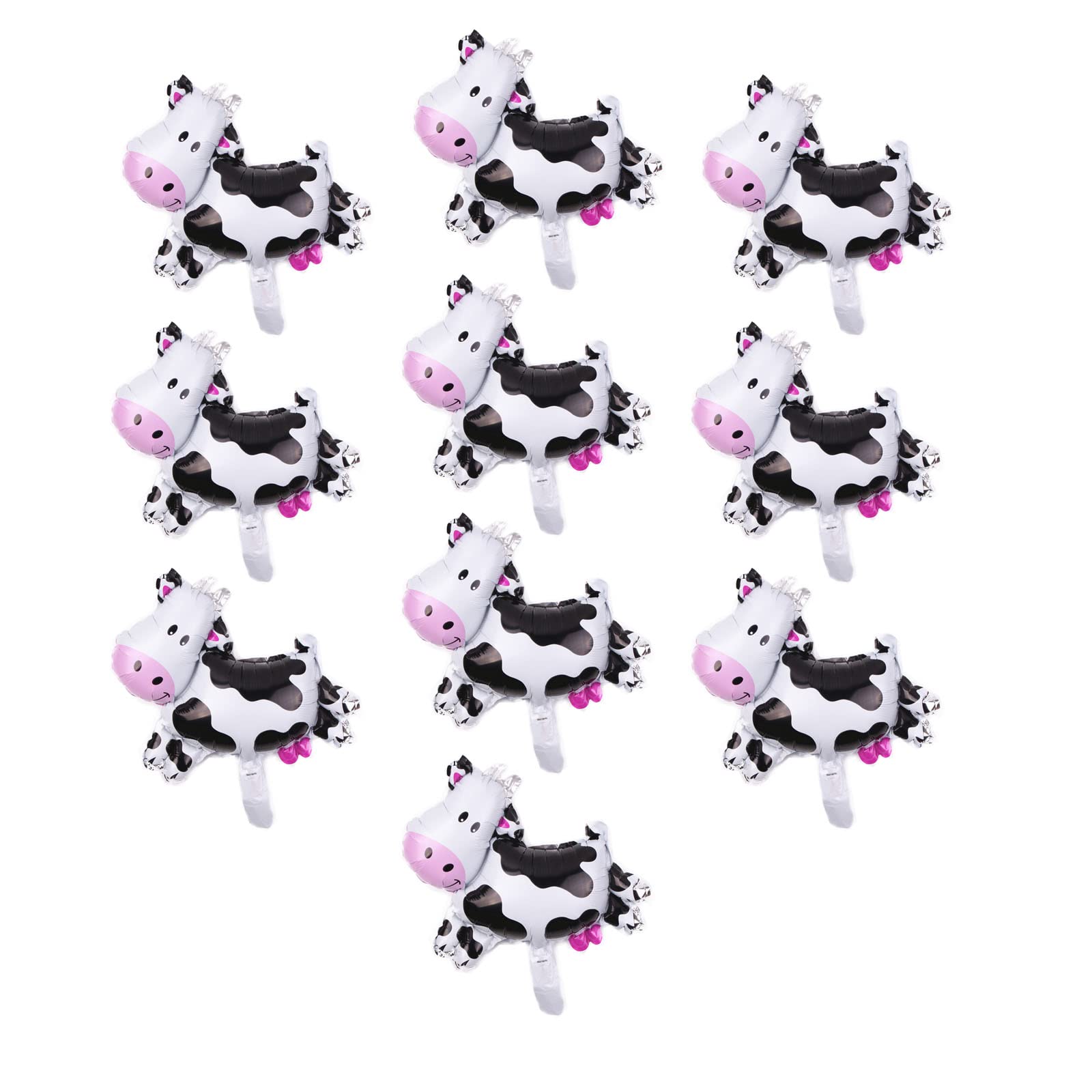 Cow Balloons Cow Shape Mylar Foil Balloon Farm Animal Theme Birthday Party Decoration Supplie 10 Pcs
