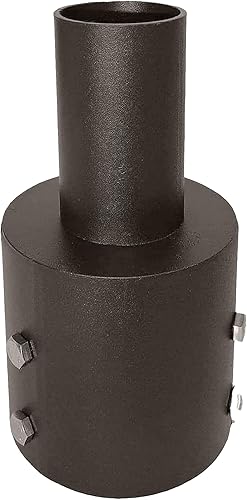 Adaptador de espiga de poste redondo de 3 pulgadas, adaptador de soporte vertical con soporte deslizante (OD 2 38 pulgadas) para iluminación de caja