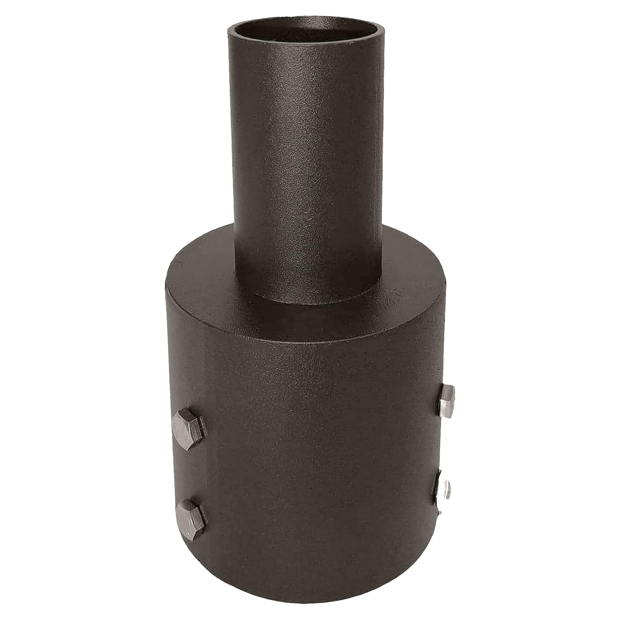 3 inch Round Pole Tenon Adaptor - Vertical Bracket Adapter with Slip Fitter Mount (OD 2 3/8inch) for Outdoor Shoebox Lighting Street LED Parking Lot Light - Bronze Finish