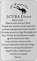 Vista 1 de UJIMS Scuba Divers Oración Billetera Insertar tarjeta Buceo Regalo Extreme Deportes Joyería para Divers Adventure Metal Wallet Regalo para BFF