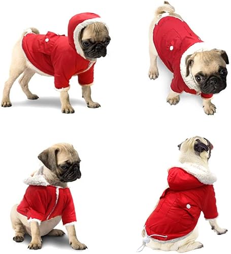 Miniatura 4 de SOCHII - Ropa para perro caliente para perros pequeños Chihuahua Pug Bulldog francés Roupa Cachorro, m, Rojo