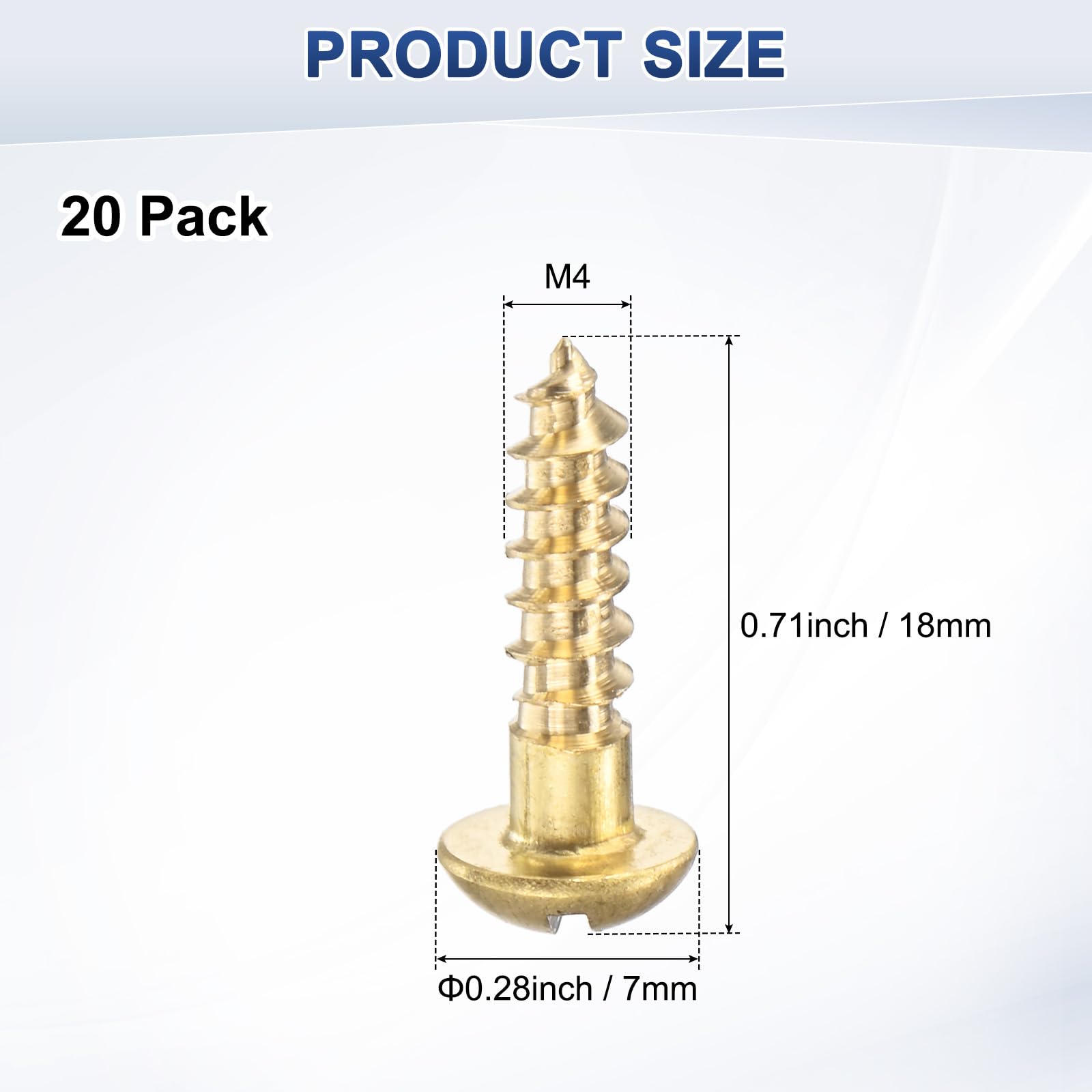 M METERXITY 20-Pack Wood Screws - Image 3