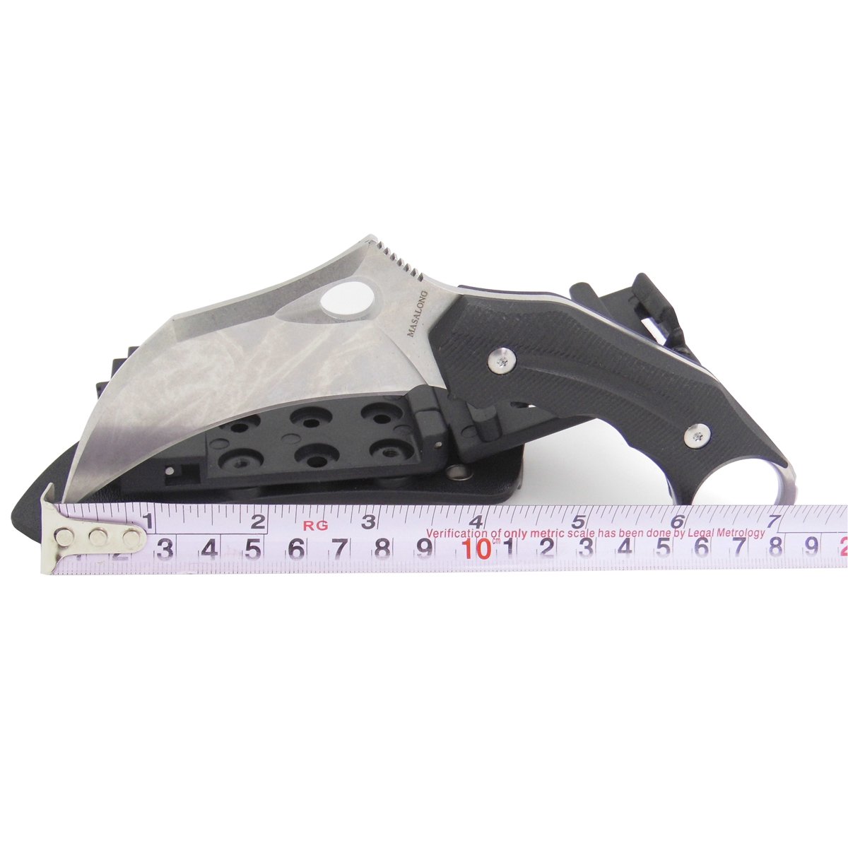 Masalong Pterosaurs outdoor camping portable defender fixed claw knife karambit (white)