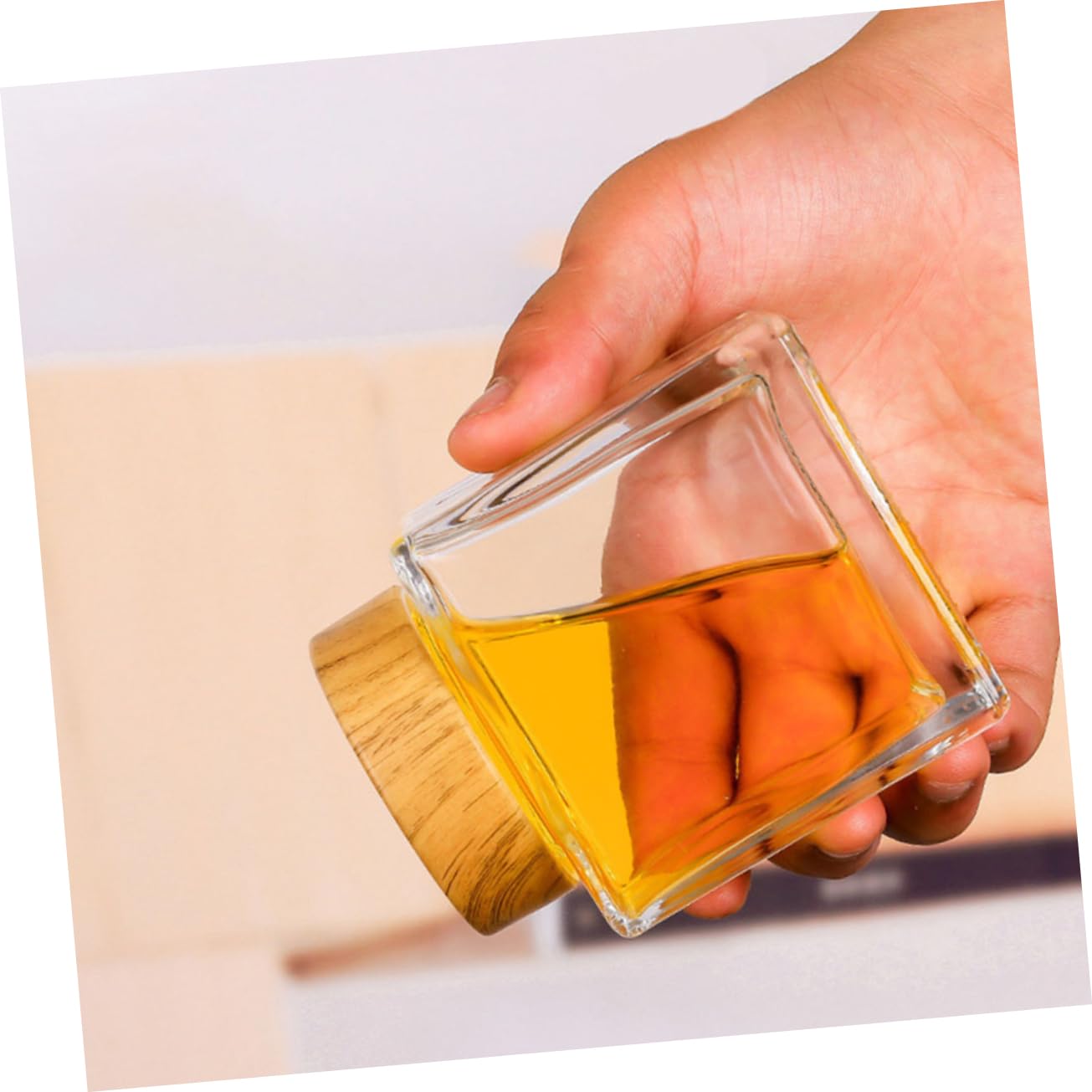 OUNONA 2 Pezzi Bottiglia di sigillata portatile ermetico preservare barattoli sigillato muratore vasetti di conservazione del barattolo con coperchi Di legno