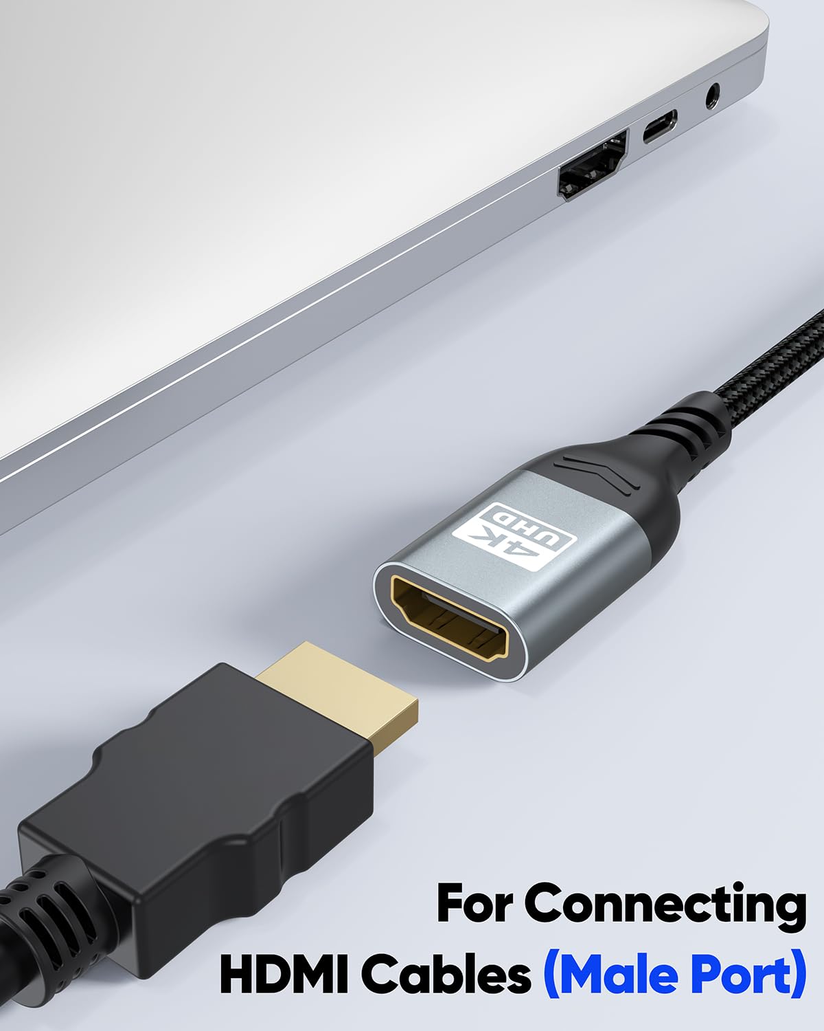Cable de extensión HDMI de 6 pies, cable extensor HDMI 4K macho a hembra, cable adaptador 4K a 60Hz, 2K, 1080P, ARC, HDR, 3D, compatible con TV Stick, portátil, HDTV, monitor, Xbox, PS5/PS4