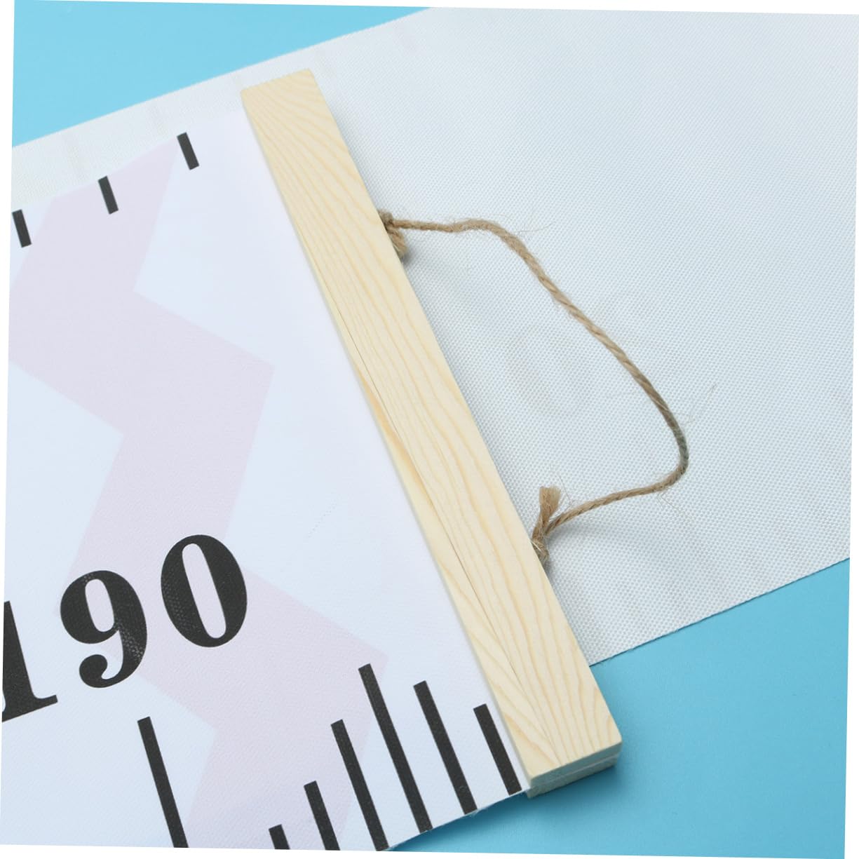 IWOWHERO Chart Colorful Wave Height Measurement Ruler Hanging Wall Decal for Teens Pine Wood Art Decor for Nursery Room