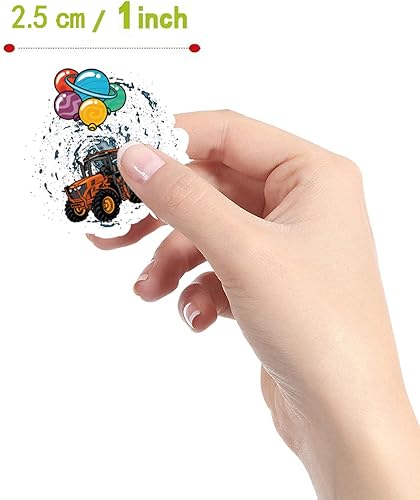 Miniatura 2 de Calcomanías de tractor (500 piezas), 10 hojas de calcomanías de estética gráfica de dibujos animados, sellos autoadhesivos para niños, niñas, niños,