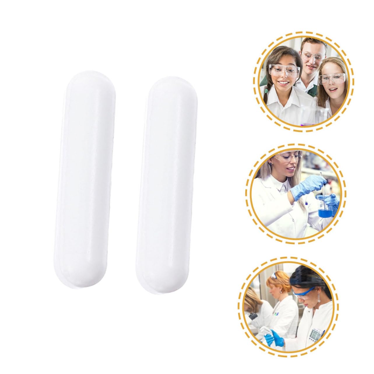 OUNONA 48 Piezas Rotor Magnético Varilla Magnética Barra De Agitación Magnética Pequeña Mezclador Magnético Accesorios De Laboratorio Imanes De Barra Barras Ptfe