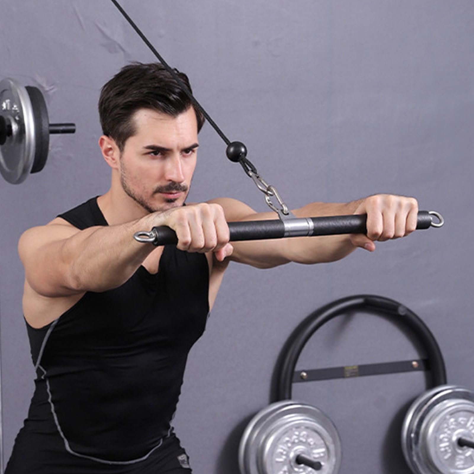Asta Dritta - Asta Dritta in Acciaio Inossidabile per Allenamento Muscolare - Attrezzo Per Fitness Ad Alta Resistenza Per Il Sviluppo Muscolare Di Petto Spalle Braccia E Schiena
