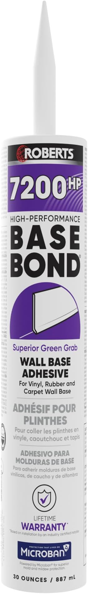 High-Performance Base Bond Wall Base Adhesive - 30 Oz. (887 mL)