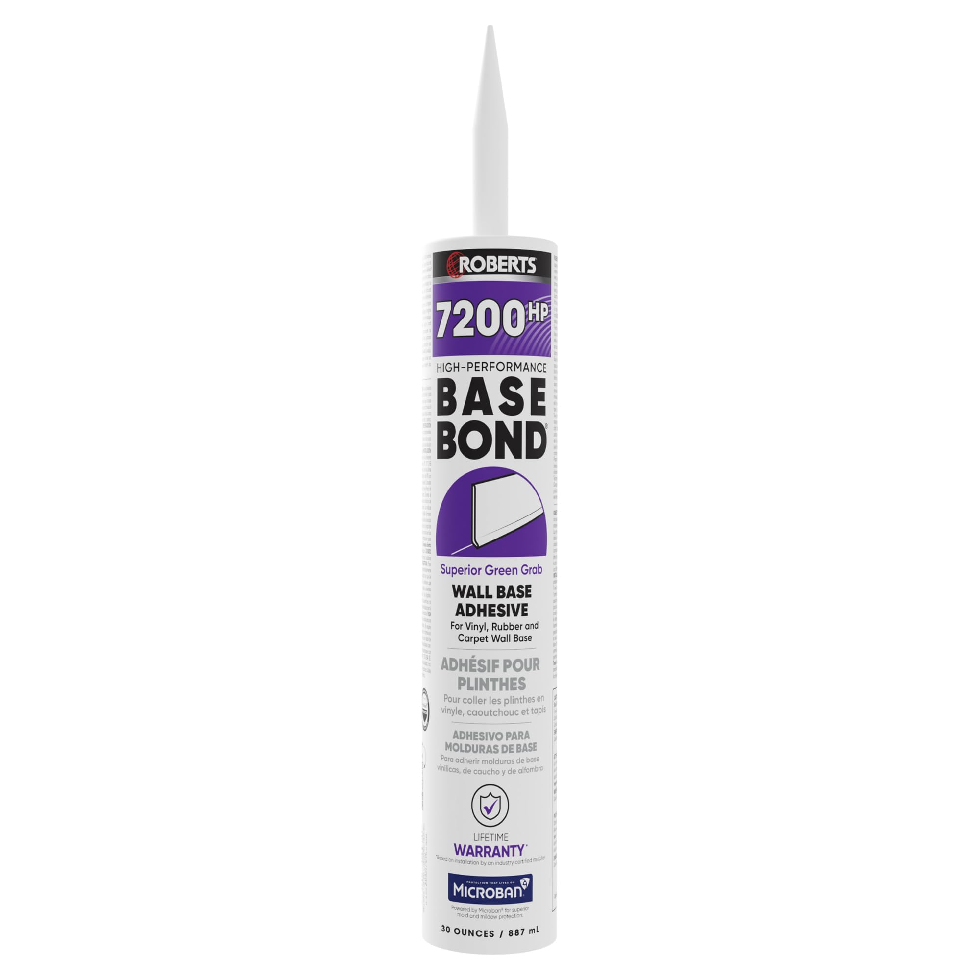 ROBERTS High-Performance Base Bond Wall Base Adhesive - 30 Oz. (887 mL)