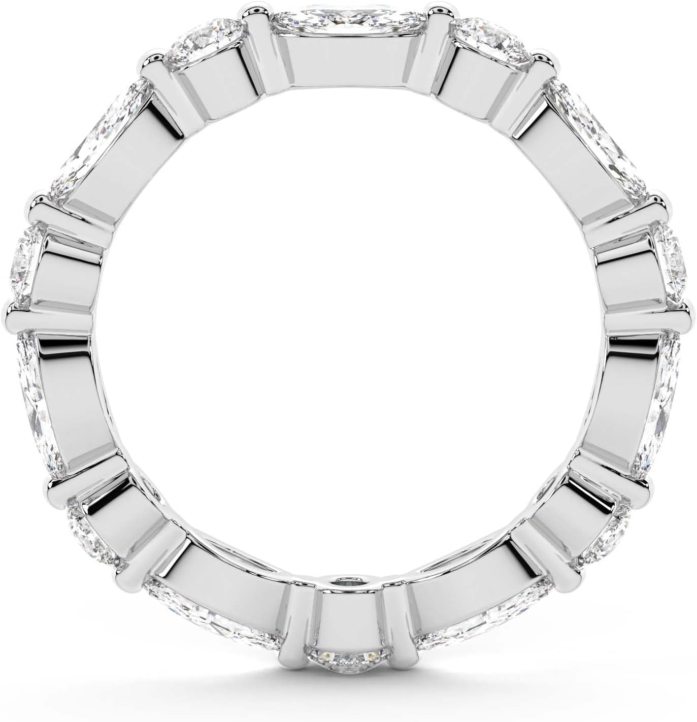 FRIENDLY DIAMONDS Lab Grown Diamond Eternity Ring For Women | 2-7 Carat FG-VS IGI Certified Band | 14K Gold Or Platinum | Eternity Band