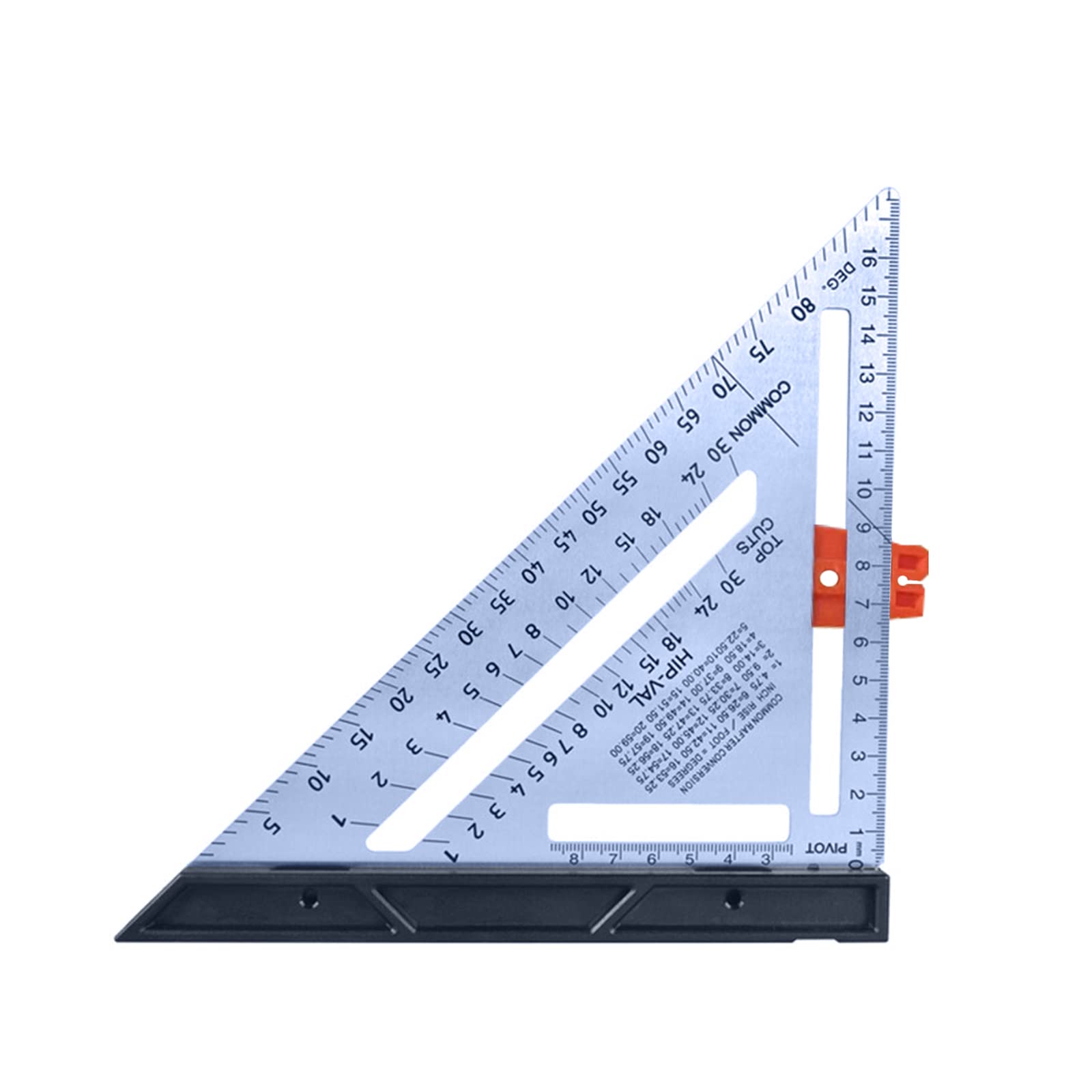 Ruler Thickening Angle Protractor Aluminum Alloy Carpenter Measurement Square Ruler Woodworking Ruler Measuring Gauge With Thermometer Sewing Woodworking Fractional-millimeters Bolt