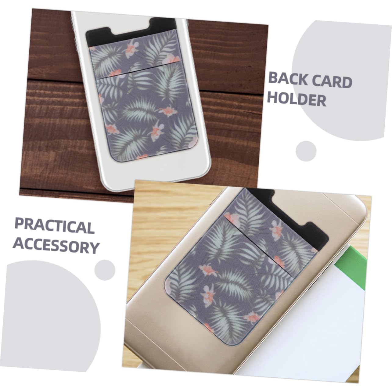 Hemobllo 8pezzi Porta Carte Adesivo Per Smartphone Wallet Retro Per Telefono Supporto Per Schede e Denaro Design Pratico e Sicuro Facile Da Attaccare e Rimuovere Multiuso Per Uso Quotidiano