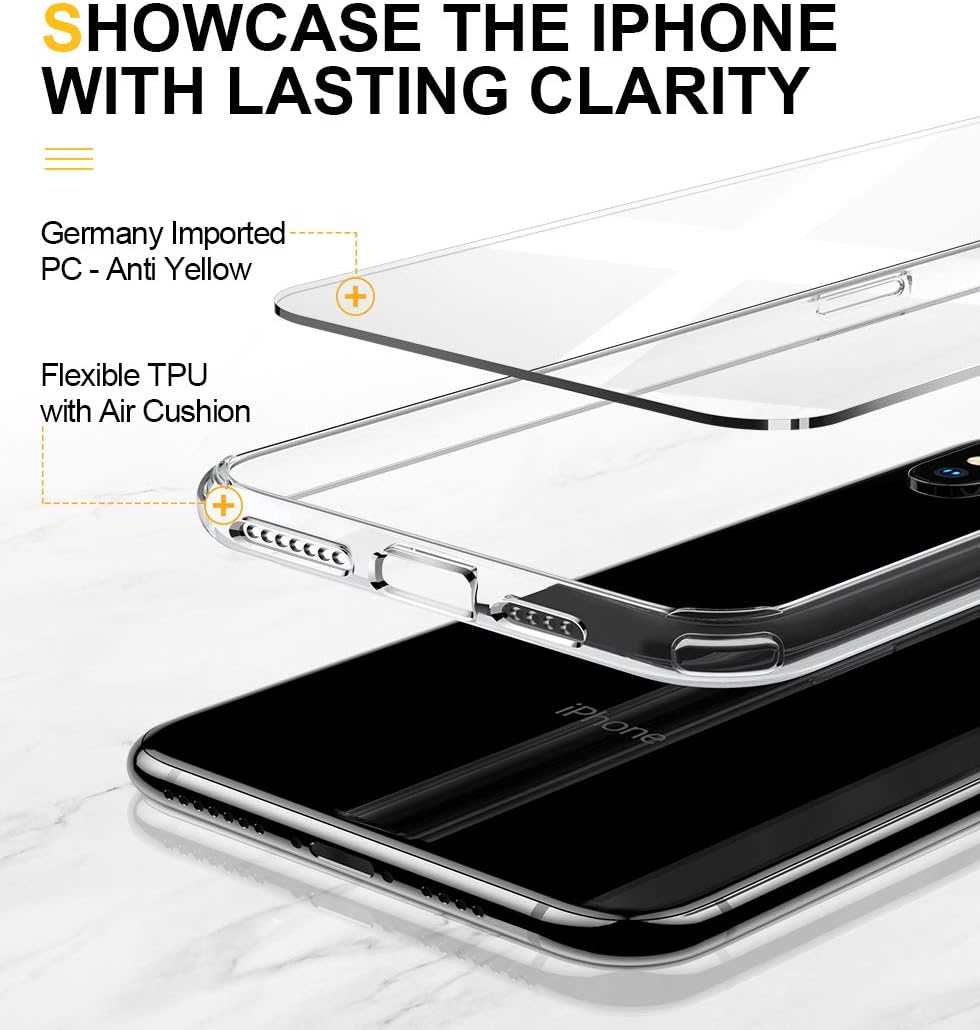 Humixx Crystal Clear Samsung Galaxy S21 Plus Case, S21 Plus Case Slim Case with 4 Corners Protection, Hard PC Back with Soft Frame Protective Cover for S21 Plus- Clear