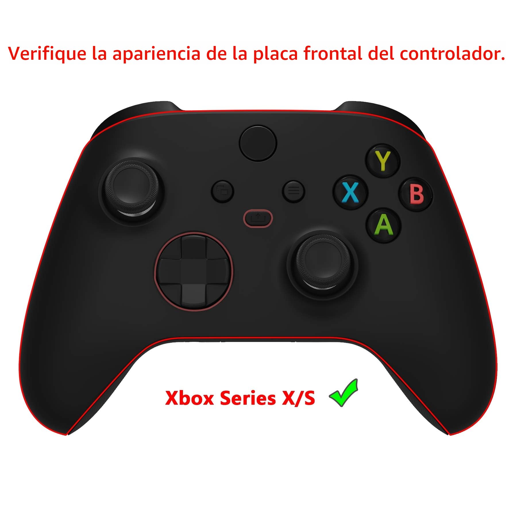 eXtremeRate Botones sin Letras para Xbox Series X/S Mando - Kit Completo de Bumpers, Gatillos, Botón de D-Pad, ABXY - Teclas Repuestos para Xbox Core Controller (Violeta a Verde)