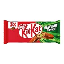 KITKAT Hazelnut Wafer ricoperto di Cioccolato al Latte al gusto Nocciola, 3 Snack da 41,5g (124,5g)