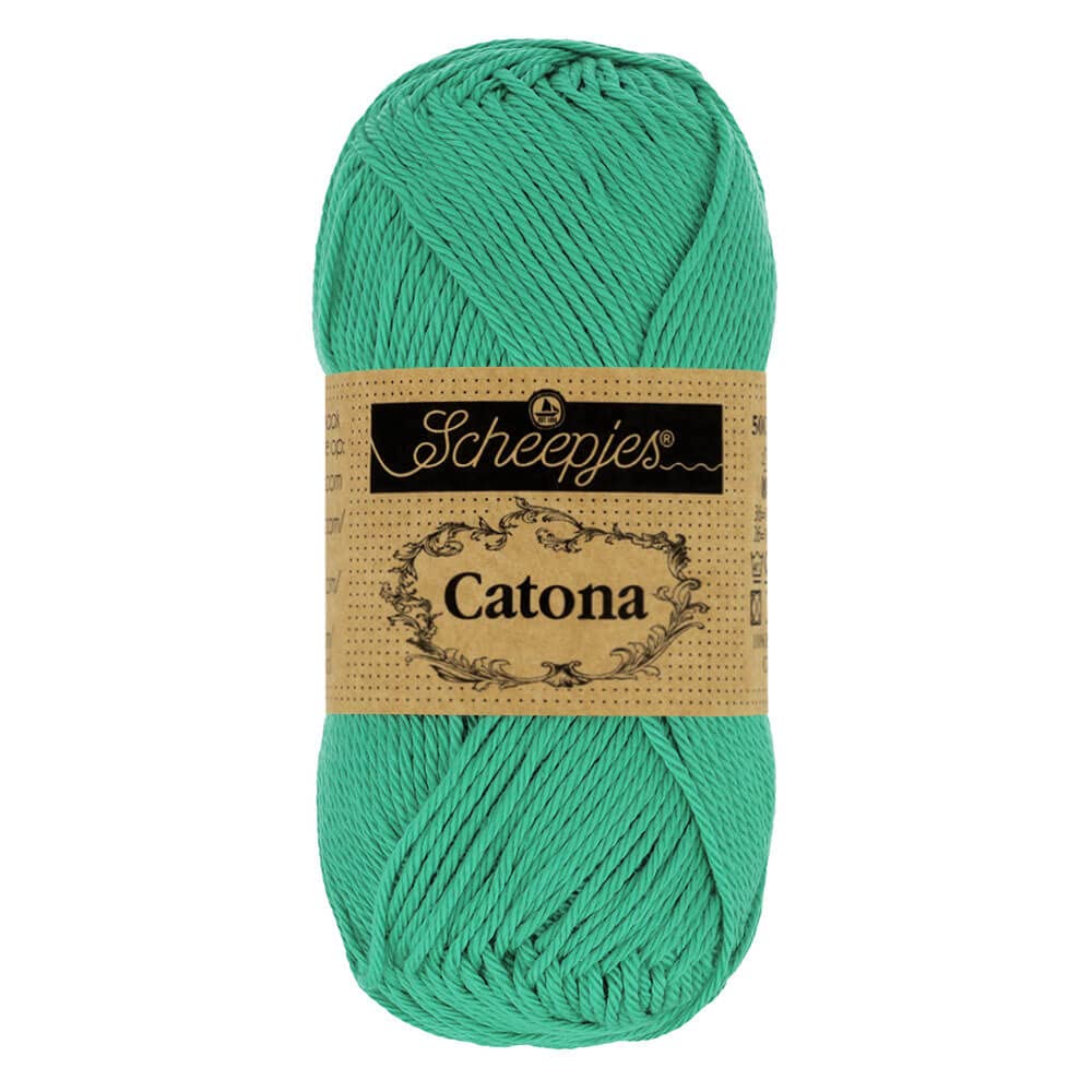Scheepjes Catona 25g Yarn – 100% Mercerised Cotton Fingering Weight Yarn for Knitting, Crochet, and Amigurumi – (514 Jade)