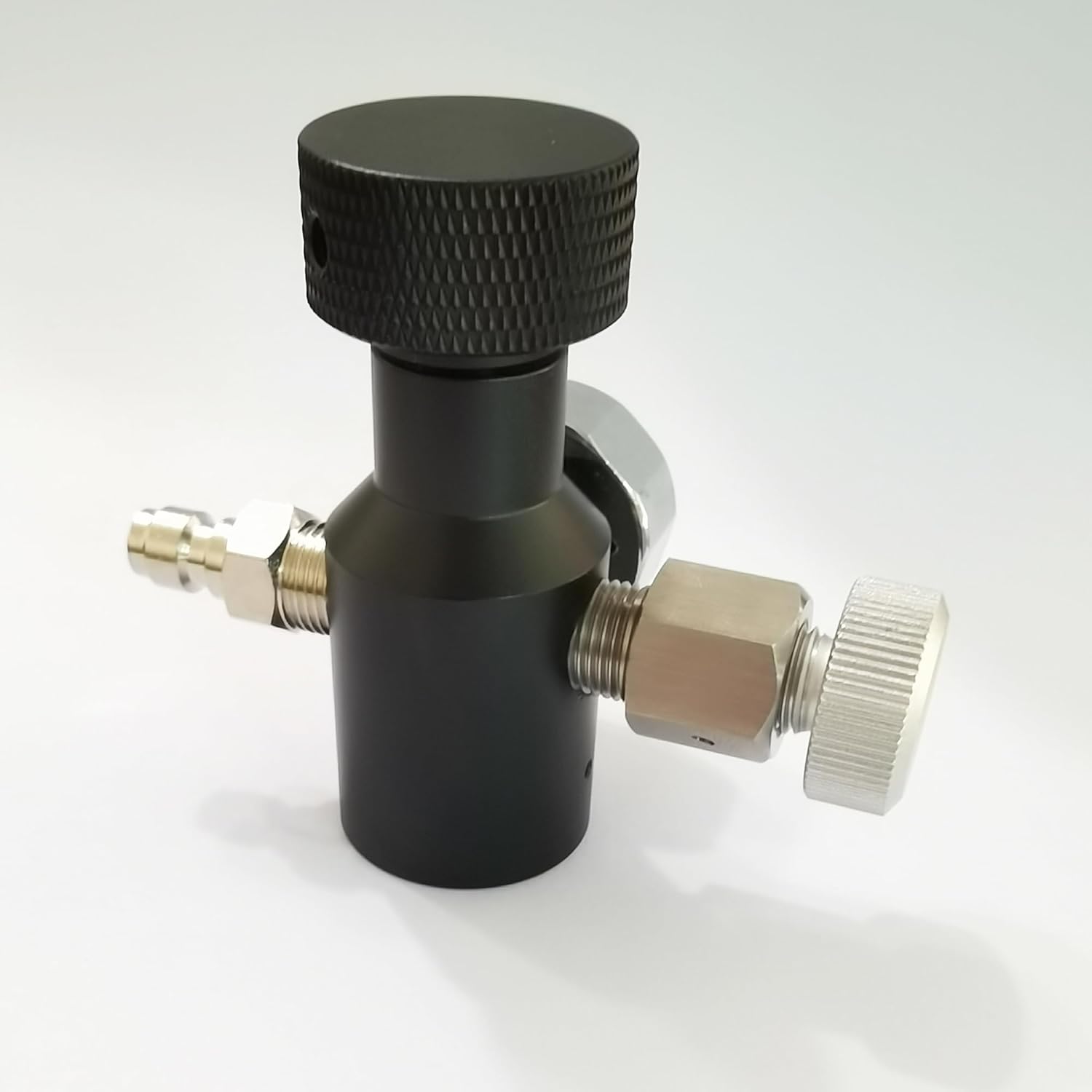 Soda Water CO2 Cylinder Fill Station Filling Adapter Quick Charge Refill Connector with 3000psi Gauge and Bleed Vent