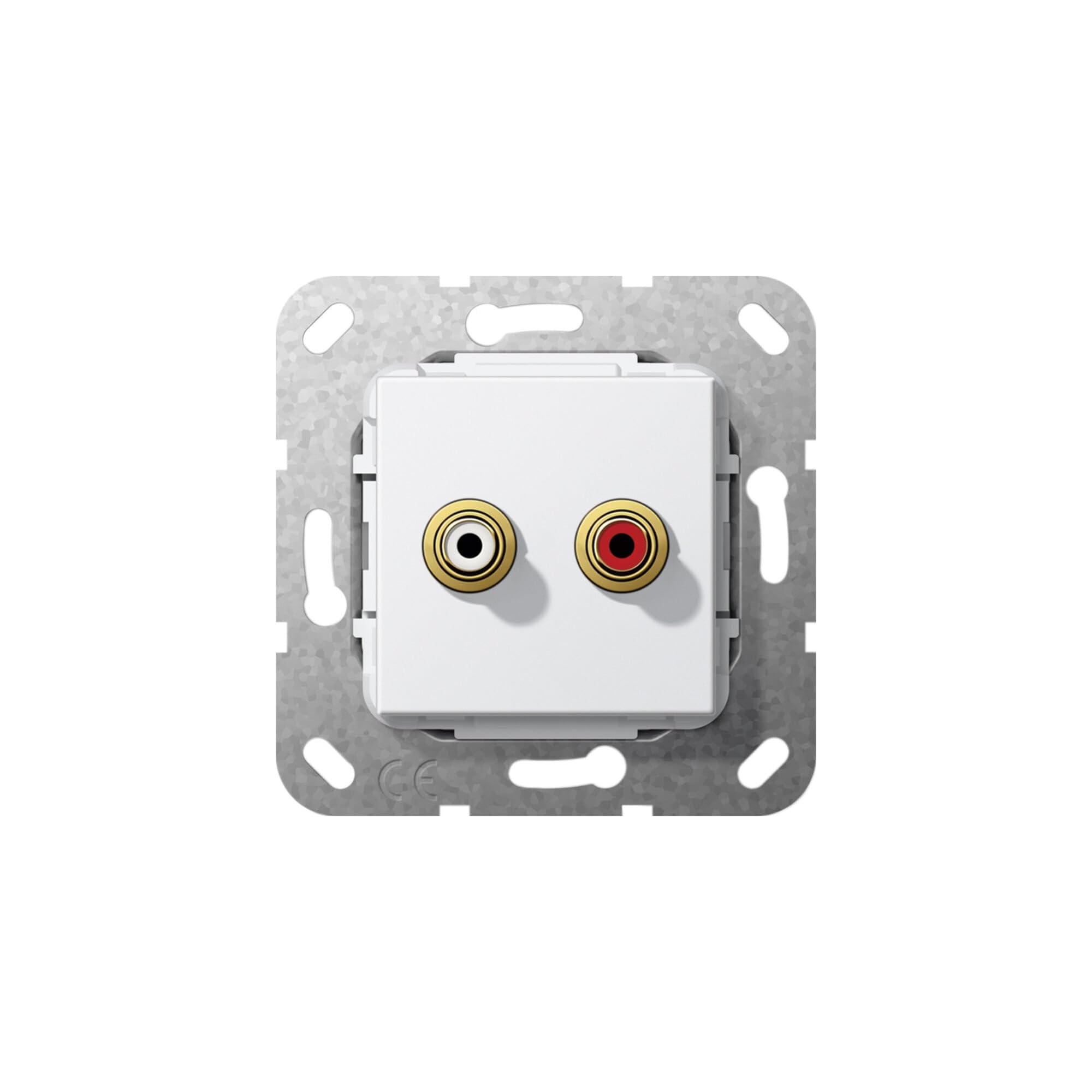 Gira 563103 Branchement Cinch Audio Blanc au design minimaliste et élégant