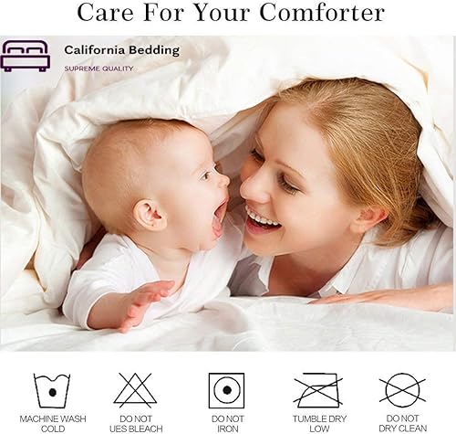 Miniatura 4 de Edredón plisado para todas las estaciones, tamaño King de Alaska, 132 x 120 pulgadas, relleno de edredón extra grande con 8 pestañas en las