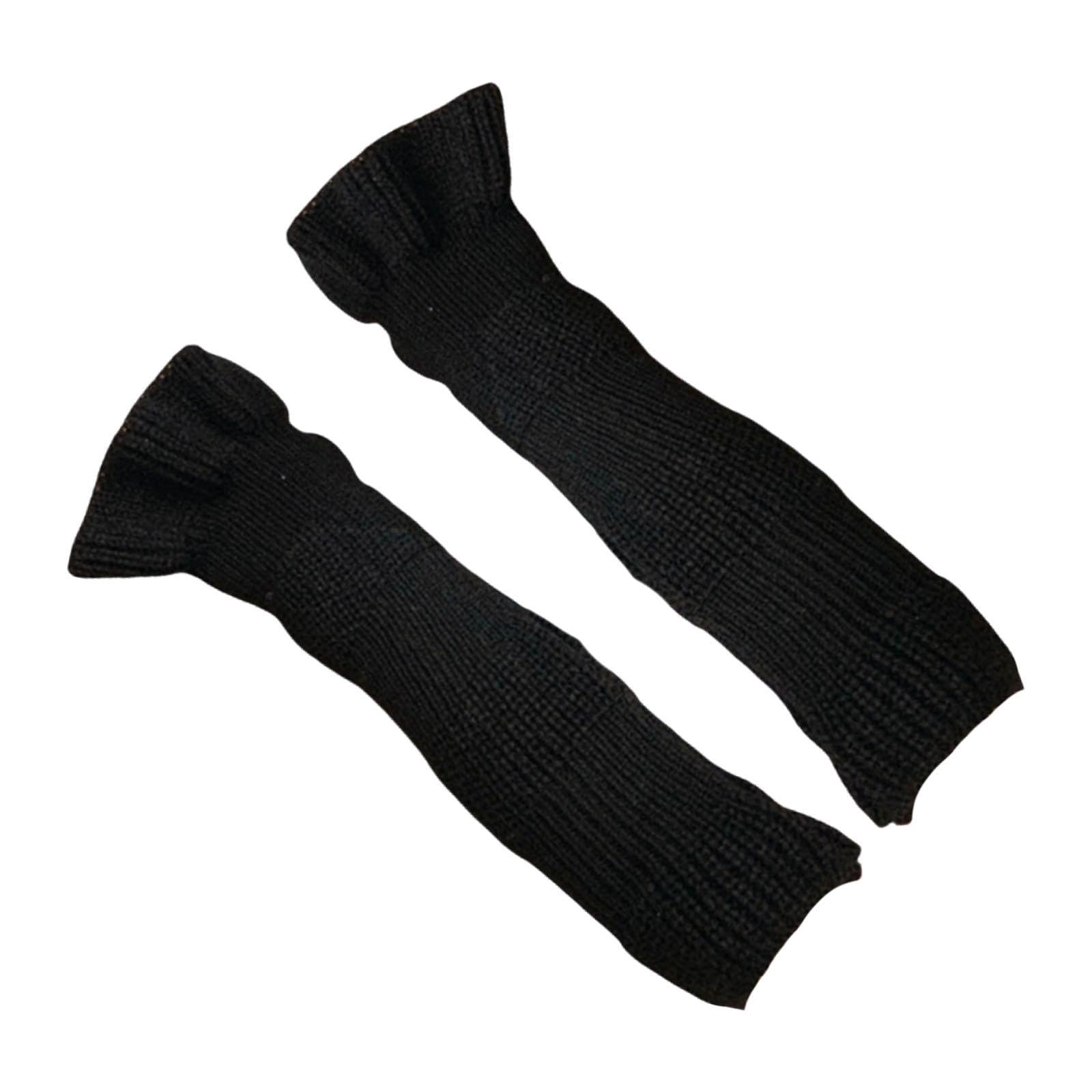Bnf® Women Arm Warmers Stretch Wavy Long Fingerless Gloves for Women Girls Warmth Black|Clothing Shoes & Accessories|Womens Accessories|Gloves & Mittens-image-43