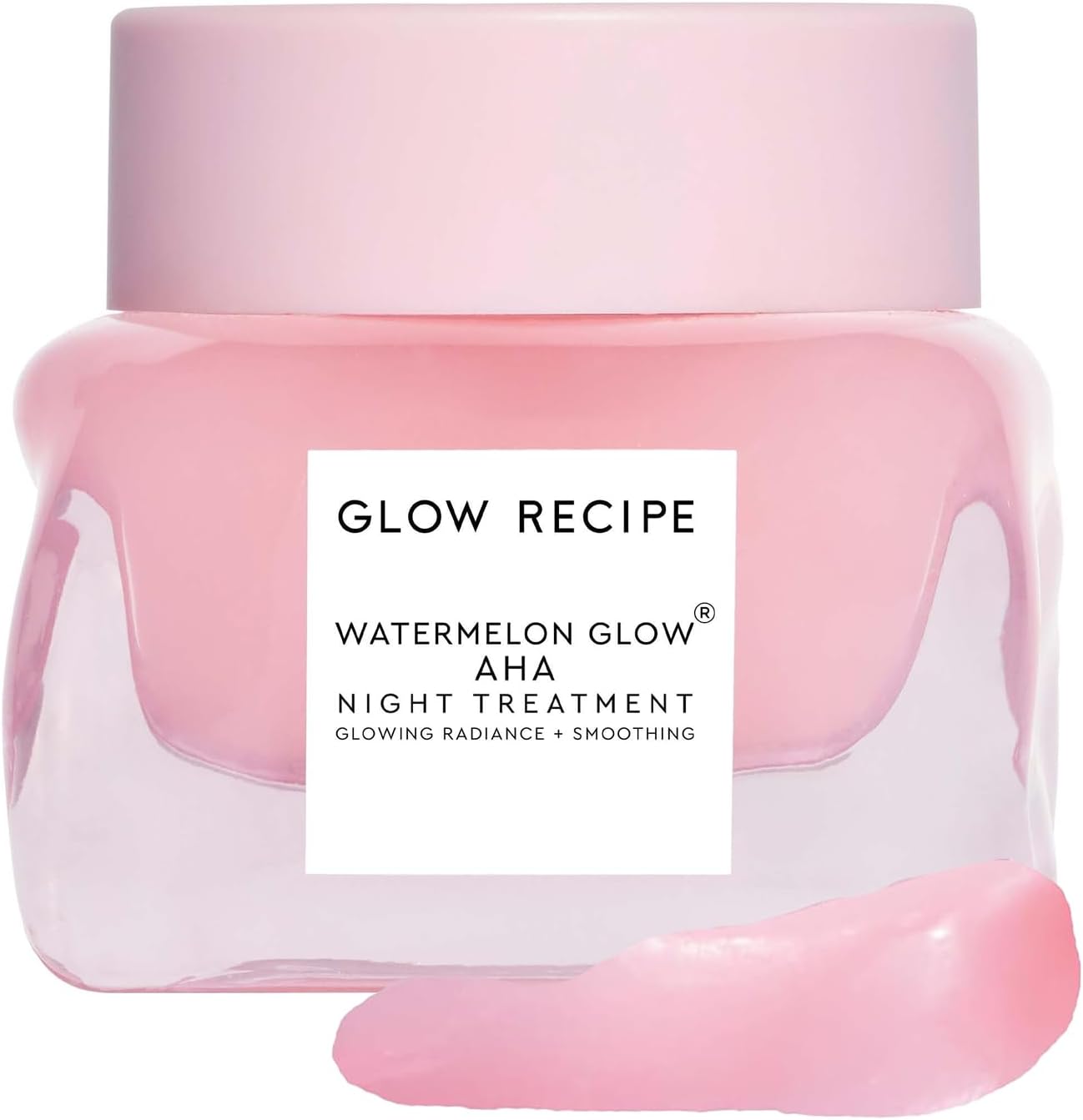 Watermelon Glow AHA Night Treatment, Travel Size Overnight Mask, AHA Exfoliating Treatment with Glycolic + Lactic Acid, Hyaluronic Acid + Niacinamide, Smooth Even Tone Glow (25 ml)
