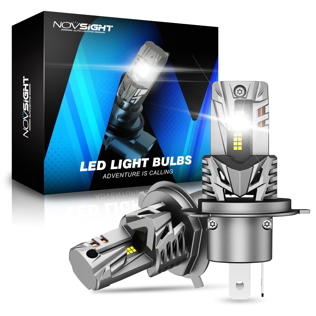 WinPower H4/ P43t/ HS1 LED Motorfietsen Koplampen Conversiekit 30W 5500Lm 6000K Super helder Wit Grootlicht Dimlicht Motor DC 12V, 1 Stuk